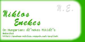 miklos enekes business card